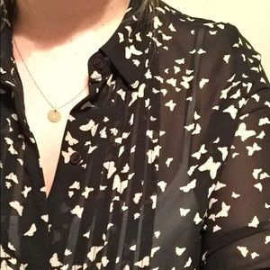 Lauren Conrad Sheer Button-Up